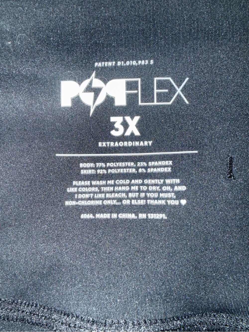 Popflex Pirouette Skort Women’s Atcive Shorts Black Size 3X - Picture 8 of 8